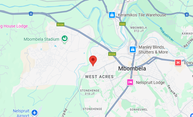 Map to 21 Graniet St, West Acres, Mbombela, 1211