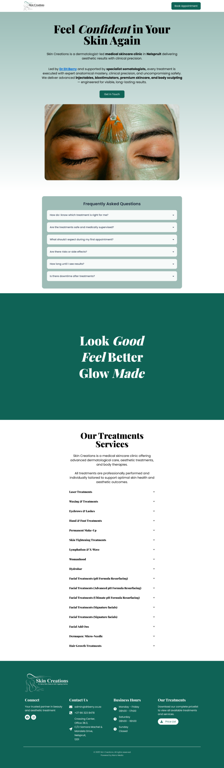 Skin Creations Website